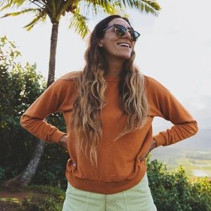 Jungmaven Crux Cropped Sweatshirt in Copper